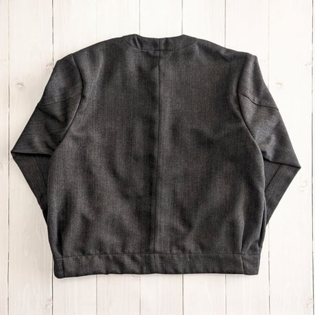 《 Unisex 》ämne / HERRINGBONE clerk crew ( BLACK )