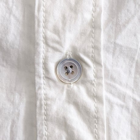 《 UNISEX 》RINEN / 80/2ダウンプルーフ レギュラーカラーオーバーサイズシャツ ( シロ )