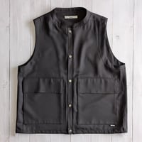《 MEN 》 ämne / GABARDINE useful vest  ( BLACK )