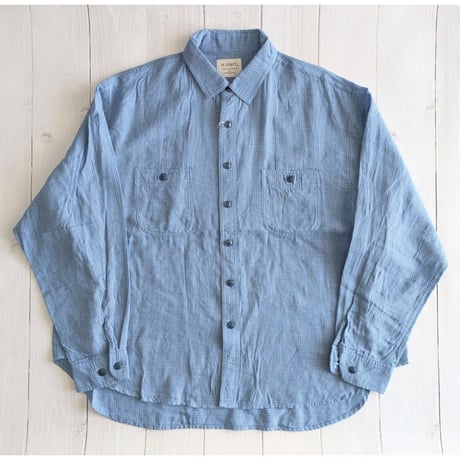 《 MEN 》 H.UNIT / Check work shirt ( BLUE )