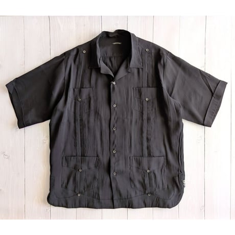 《 MEN 》 SUNNY SPORTS / CUBA SHIRTS  ( BLACK )