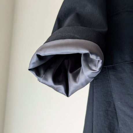 《 UNISEX 》 ämne / NYLON OX covered coat  (BLACK )