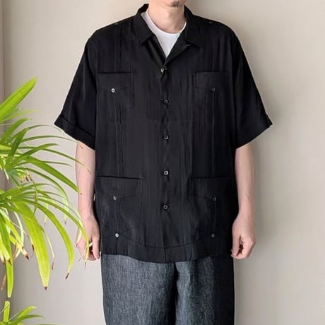 《 MEN 》 SUNNY SPORTS / CUBA SHIRTS  ( BLACK )