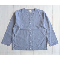 《 UNISEX 》 RINEN / 80/1+50/1強撚平織 カーディガンシャツ ( ハケメ )