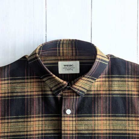 《 MEN 》 weac. / NOKAMIKUN - Cotton Flannel Shirt ( BROWN )