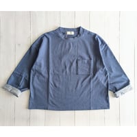 《 WOMEN 》 sosotto / 21/2天竺袖裏LIBERTYクルーネックロングスリーブ ( ブルー )