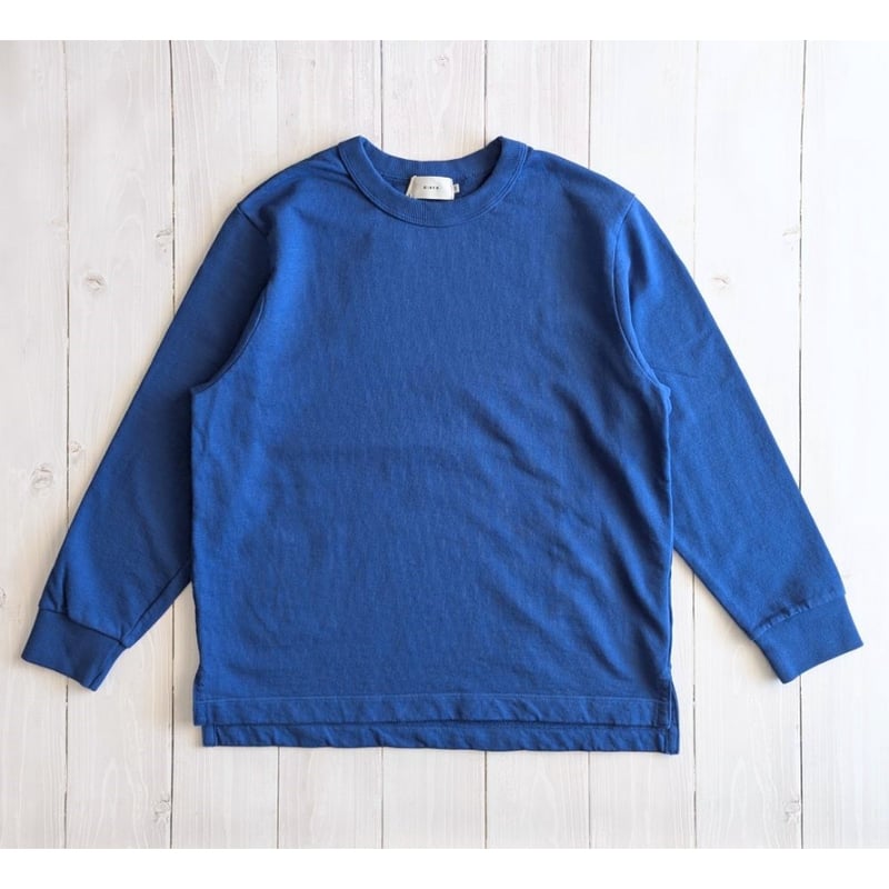 UNISEX 》 RINEN / 20/1オーガニック裏毛 クルーネック ( ブルー