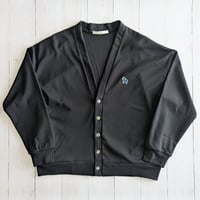 《 UNISEX 》ämne / CIRCULAR RIB Dalahäst cardigan  ( BLACK )