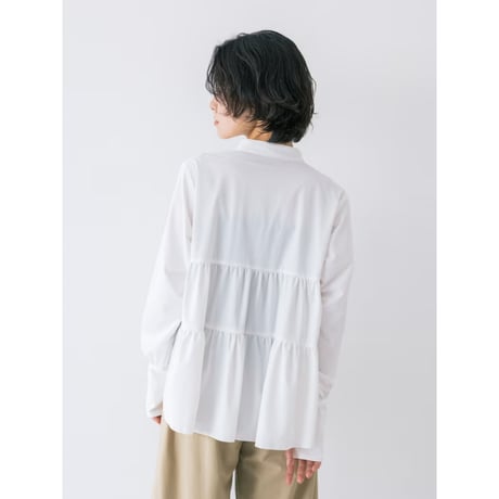 《 WOMEN 》 PONT DE CHALONS / リヴィエラシェードティアードブラウス ( オフホワイト )
