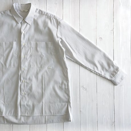 《 Unisex 》ämne / PIMA STRIPE covered shirts  ( GRAY )