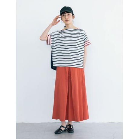 《 WOMEN 》 PONT DE CHALONS / 接触冷感ボーダープルオーバー ( ネイビー )