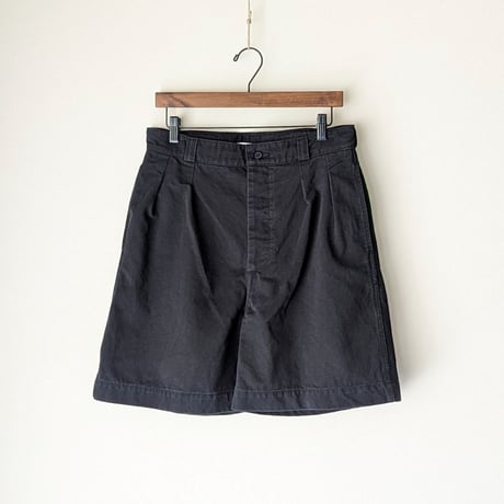 《 Men's 》HATSKI / 2Tuck Easy Chino Shorts ( BLACK )