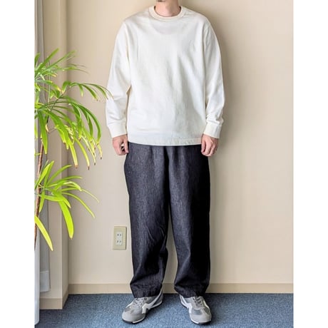 《 UNISEX 》 RINEN / 20/1オーガニック裏毛 クルーネック ( シロ )