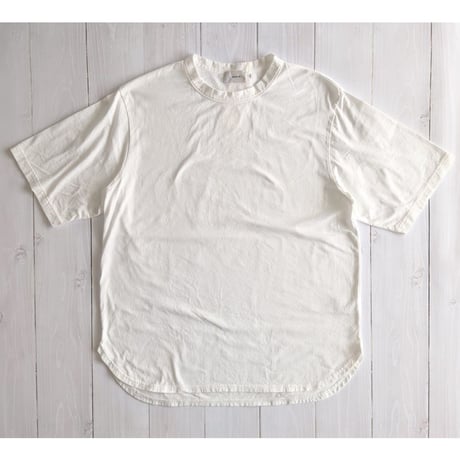 《 UNISEX 》 RINEN / 60/2スーピマ天竺 半袖ラウンドクルーネック ( シロ )