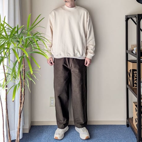 《 UNISEX 》 ämne / FRENCH TERRY oval crew  ( NATURAL )