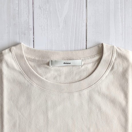 《 UNISEX 》 ämne / "skål" half sleeve tee  ( IVORY )