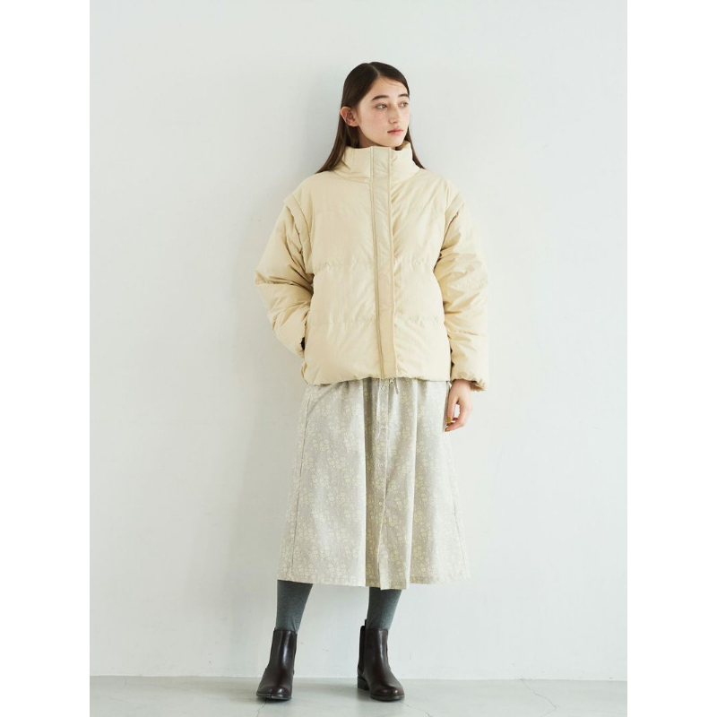 WOMEN 》sosotto / フランスダウン2WAYジャケット ( BLACK ) |