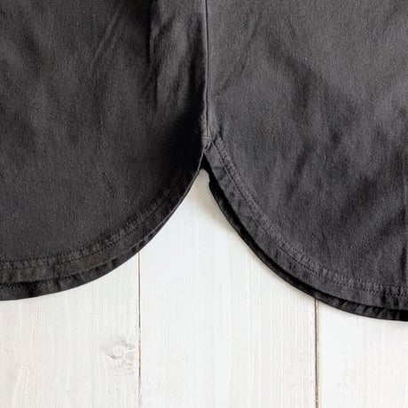 《 UNISEX 》 RINEN / 60/2スーピマ天竺 半袖ラウンドクルーネック ( クロ )