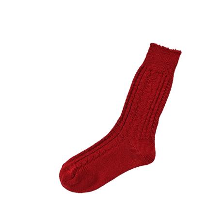 《 WOMEN 》 memeri / ウールコットンケーブルソックス ( 4 colors )