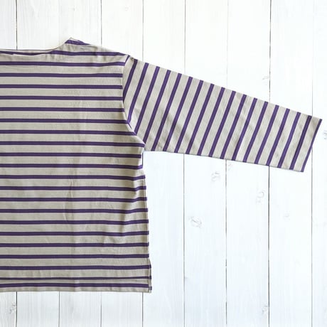 《 Unisex 》ämne / BORDER gride basque Ⅱ ( Gray_Purple )