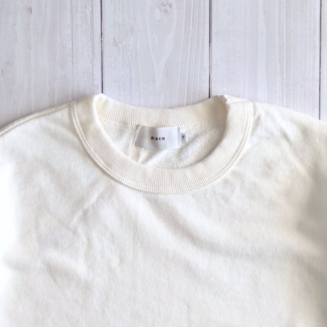 《 UNISEX 》 RINEN / 20/1オーガニック裏毛 クルーネック ( シロ )