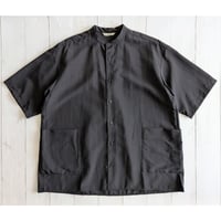 《 MEN 》 ämne / NYLON park shirts  ( STAND COLLAR - BLACK )