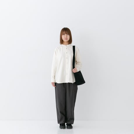 《 UNISEX 》RINEN / 16/1モールスキン ベーシックパンツ ( チャコール )