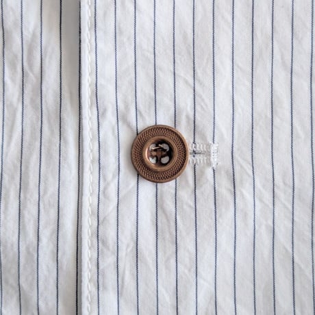 《 MEN 》 H.UNIT / Stripe shirtalls ( WHITE )