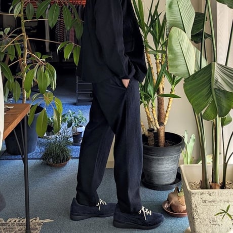 《 Unisex 》HATSKI / Easy Melton Slacks ( NAVY )