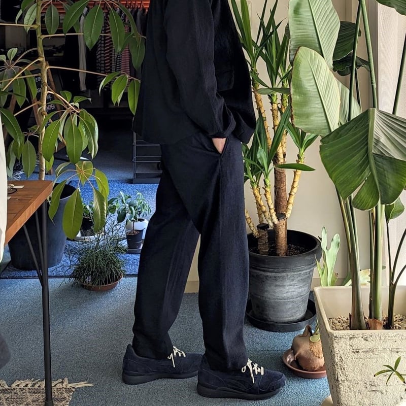 Unisex 》HATSKI / Easy Melton Slacks ( NAVY )