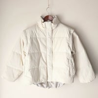 《 WOMEN 》sosotto / フランスダウン2WAYジャケット ( OFF WHITE )