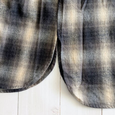 《 MEN 》 H.UNIT / Flannel check shirt ( BLACK )