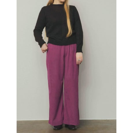 《 WOMEN 》 PONT DE CHALONS / ベビーアルパカカラフル釦カーディガン ( レッド )