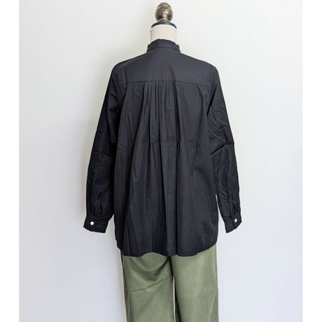 《 Lady's 》ämne / BROAD frilled shirts  ( BLACK )