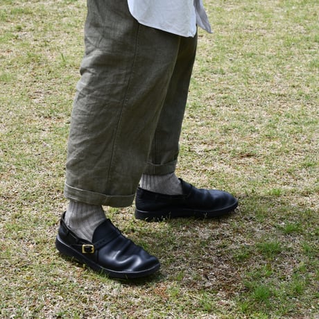 《 UNISEX 》 NISHIGUCHI KUTSUSHITA / リネンリブソックス ( 5 colors )