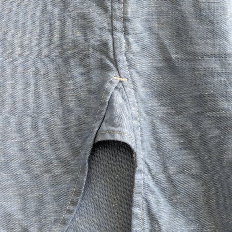 《 Unisex 》H.UNIT / C/L dungarees bandcollar long sleeves shirt ( Smokey Sax )