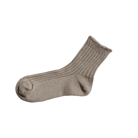 《 UNISEX 》 NISHIGUCHI KUTSUSHITA / リネンリブソックス ( 5 colors )