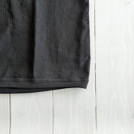 《 Unisex 》maillot / Linen Rich Pocket Shirt-Tee ( BLACK )