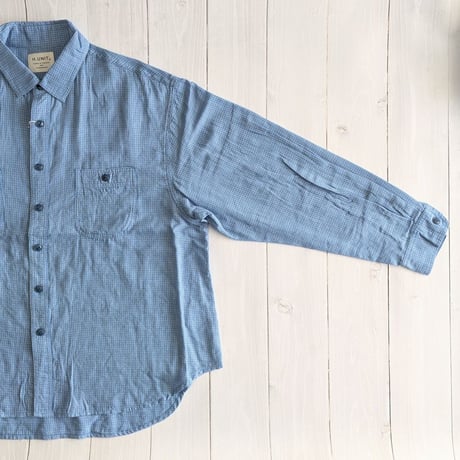 《 MEN 》 H.UNIT / Check work shirt ( BLUE )