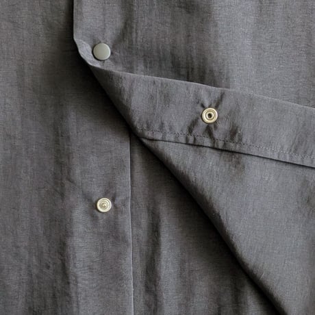 《 MEN 》 ämne / NYLON park shirts  ( STAND COLLAR - BLACK )