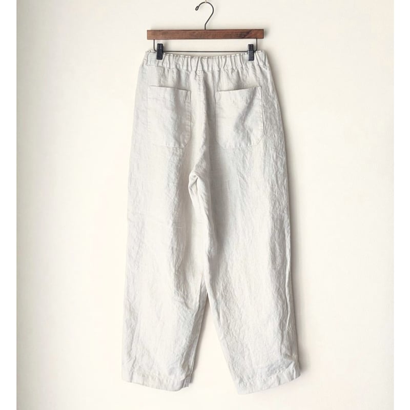 UNISEX 》RINEN / 40/1リネン平織 リラックスパンツ ( サンド ) |
