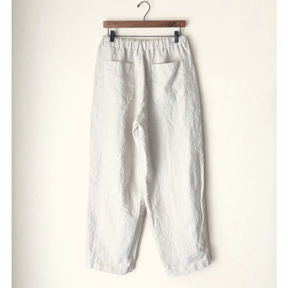 UNISEX 》RINEN / 40/1リネン平織 リラックスパンツ ( サンド ) |