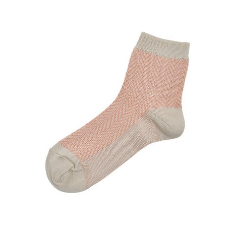 《 WOMEN 》 memeri / ギザコットンヘリンボーンソックス ( 5 colors )
