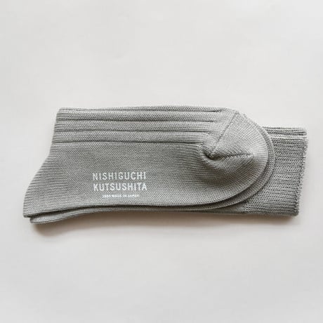 《 MEN 》 NISHIGUCHI KUTSUSHITA / エジプトコットンリブソックス M ( 4 colors )
