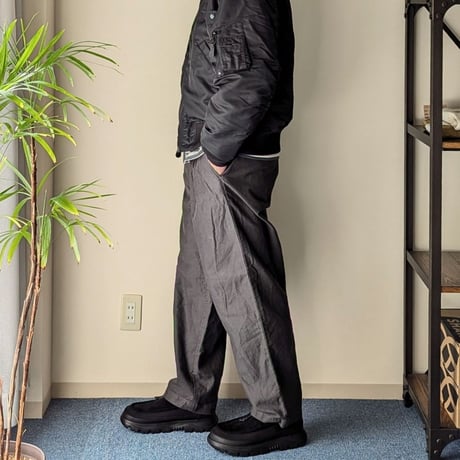 《 UNISEX 》RINEN / 16/1モールスキン ベーシックパンツ ( チャコール )