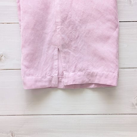 《 WOMEN 》 MANON / RAYON LINEN SLIT EASY PANTS ( PINK )