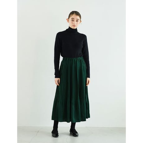 《 WOMEN 》sosotto / アンティークサテン 消しプリーツスカート ( 4 colors )