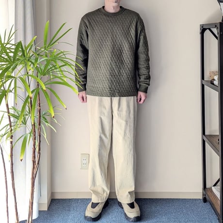 《 UNISEX 》 RINEN / 12/1 11ウェルコーデュロイ リラックスパンツ ( エクリュ )