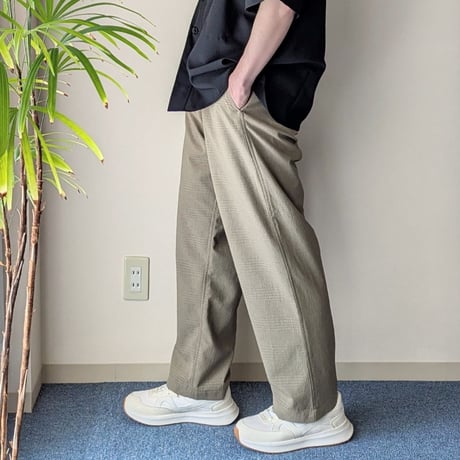《 MEN 》maillot / Shadow Check Easy Trouser ( BEIGE )