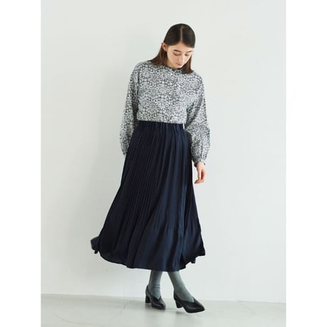《 WOMEN 》sosotto / アンティークサテン 消しプリーツスカート ( 4 colors )